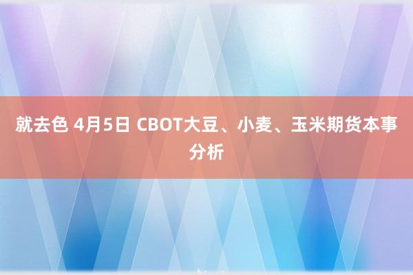 就去色 4月5日 CBOT大豆、小麦、玉米期货本事分析