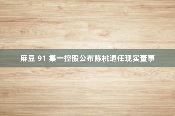 麻豆 91 集一控股公布陈桃退任现实董事